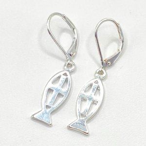 Silver Plated Ichthys Symbol (Jesus Fish) Necklace